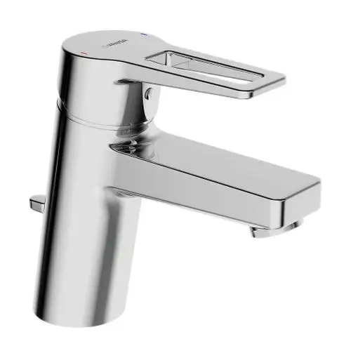 HANSA Einhebelmischer Waschtischbatterie HANSATWIST 0909 Bügelhebel Zugstangenablaufgarnitur Ausladung 121 mm DN15 Chrom, 09092285, Artikel in Kategorie